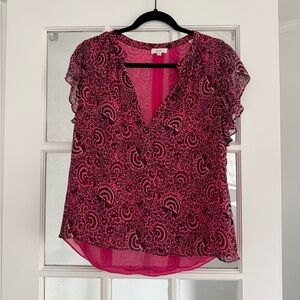 ALC Pink Silk Blouse Size 6